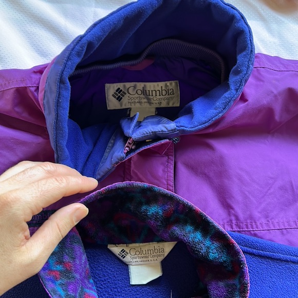 Vintage Columbia Bugaboo Fleece + Jacket Retro Rad Hiking Camping Trekking - Picture 2 of 12
